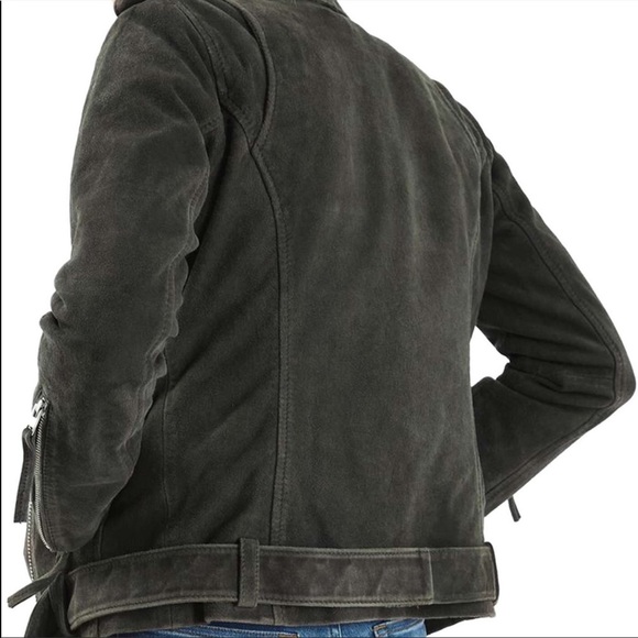 Suede Moto Leather Jacket - Picture 11 of 12
